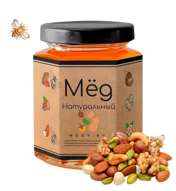 Мёд с орехами арахис